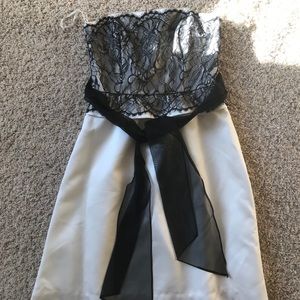 Black and white dress.